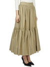 plaid mid pleated skirt beige - DIOR - BALAAN.