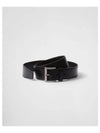 Leather Belt Black Black - PRADA - BALAAN 2