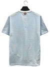 Striped Jersey Pocket Short Sleeve T-Shirt Light Blue White - THOM BROWNE - BALAAN 3