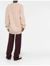 Stitch Alpaca Wool Knit Oversized Fit Cardigan Beige - MAISON MARGIELA - BALAAN 4