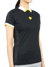 Women's KOURTNEY Polo Short Sleeve T-Shirt Black - J.LINDEBERG - BALAAN 4