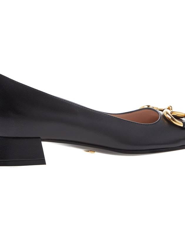 Ballet Flat With Horsebit Black Leather - GUCCI - BALAAN 11