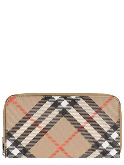 Check Zip Around Long Wallet Sand - BURBERRY - BALAAN 2