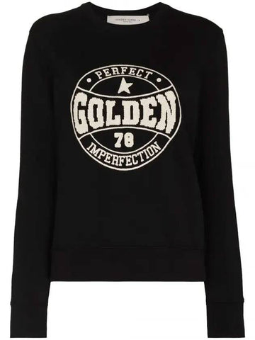 Logo Detail Cotton Sweatshirt Black - GOLDEN GOOSE - BALAAN 1