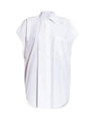 Women's Sleeveless Button-Up Shirt White - BALENCIAGA - BALAAN 2