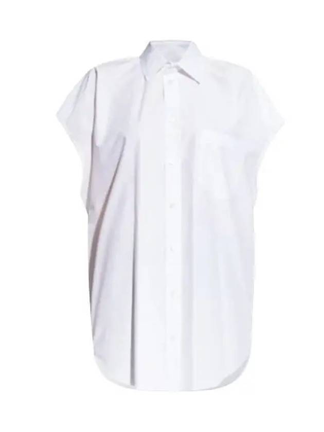 Women's Sleeveless Button-Up Shirt White - BALENCIAGA - BALAAN 2