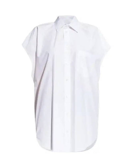 Women's Sleeveless Button-Up Shirt White - BALENCIAGA - BALAAN 2