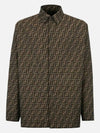 Men's FF Long Sleeve Shirt Brown - FENDI - BALAAN 3