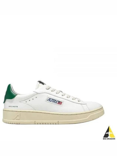 Dallas Green Tab Leather Low Top Sneakers White - AUTRY - BALAAN 2