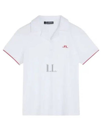 Women's Solange Short Sleeve Polo Shirt White - J.LINDEBERG - BALAAN 2