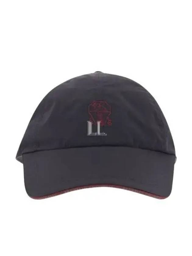 Embroidered Logo Curved Peak Ball Cap Navy - BRUNELLO CUCINELLI - BALAAN 2