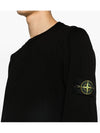 Crewneck Soft Cotton Knit Top Black - STONE ISLAND - BALAAN 5