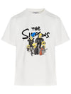 Women's The Simpsons Printing Small Fit Short Sleeve T-Shirt White - BALENCIAGA - BALAAN.