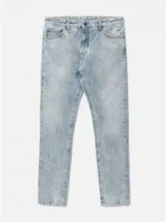 Curve Logo Print Jean Blue - PALM ANGELS - BALAAN 2