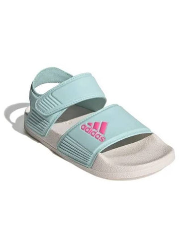 Kids Adilette Sandals Semi Flash Aqua - ADIDAS - BALAAN 1