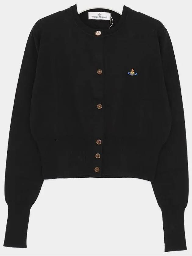 Bea Crop Cardigan Black - VIVIENNE WESTWOOD - BALAAN 4