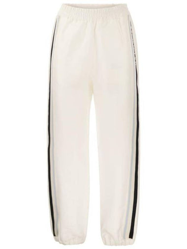 Twill Logo Jogger Track Pants White - MONCLER - BALAAN 1