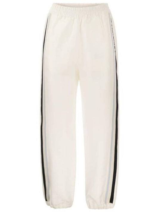 Twill Jogging Track Pants White - MONCLER - BALAAN 1