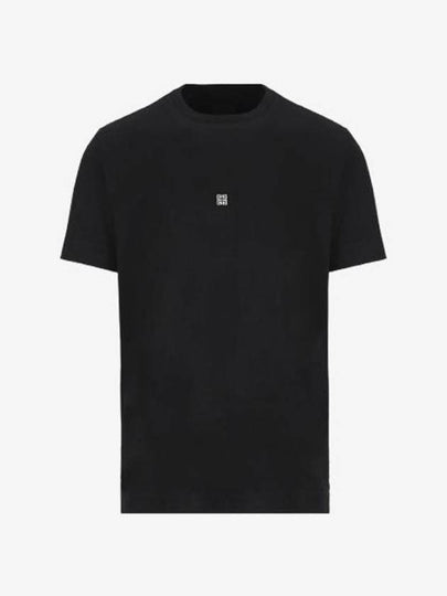 4G Logo Cotton Short Sleeve T-shirt Black - GIVENCHY - BALAAN 2