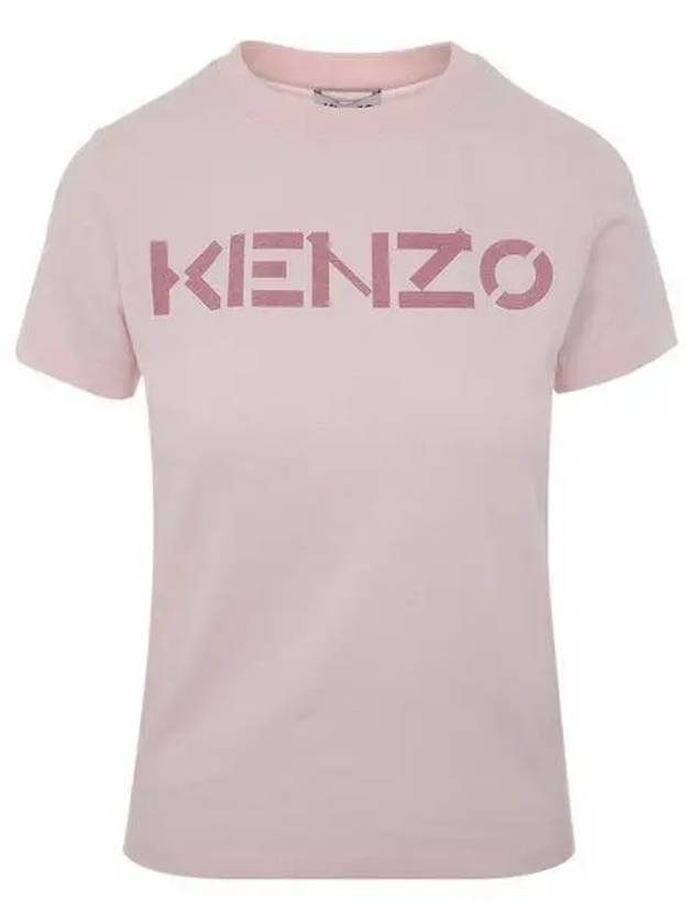 2TS841 4SA 34 Classic Logo Women s Pink Short Sleeve T Shirt 1045549 - KENZO - BALAAN 1