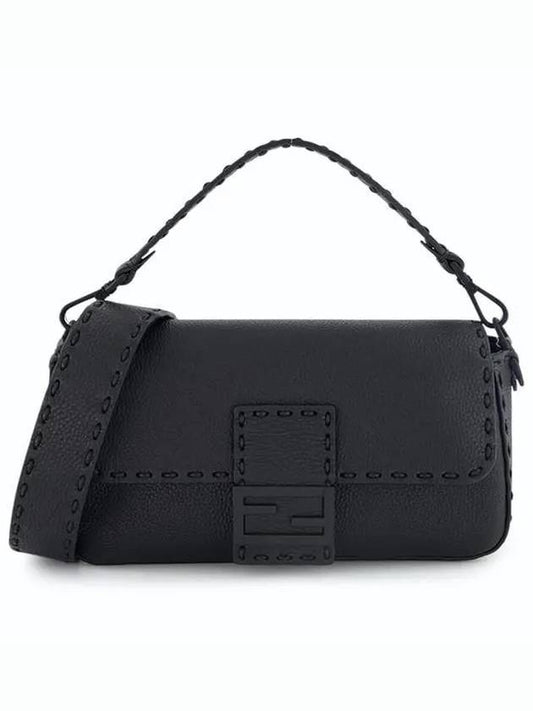 Selleria Regular Baquette Shoulder Bag Black - FENDI - BALAAN 1