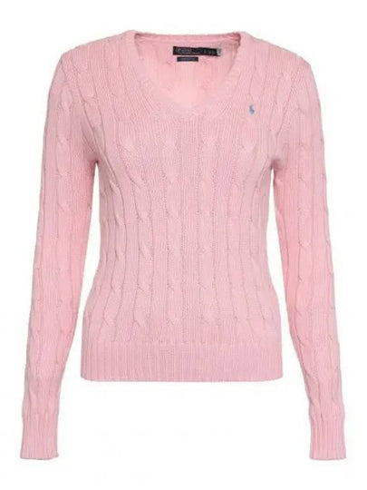 Women's Embroidered Logo Knit Top Pink - POLO RALPH LAUREN - BALAAN 2