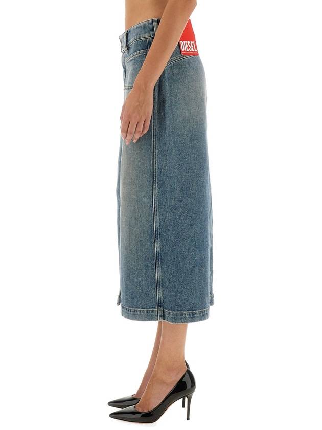 DE Hush Mid Denim A Line Skirt Light Blue - DIESEL - BALAAN 5