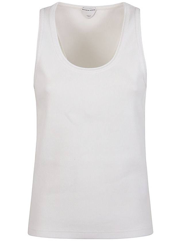 Slim Fit Stretch Cotton Sleeveless White - BOTTEGA VENETA - BALAAN 2