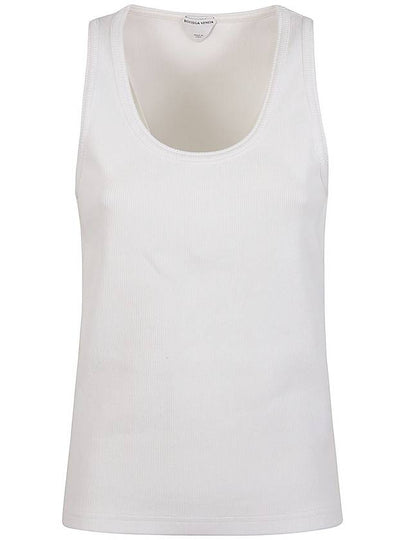 Slim Fit Stretch Cotton Sleeveless White - BOTTEGA VENETA - BALAAN 2