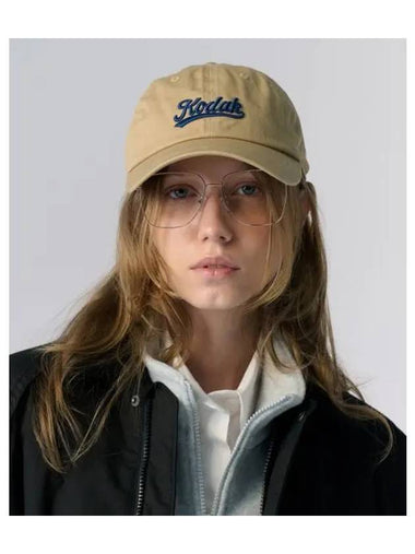 KODAK Lettering Relax Fit Ball Cap BEIGE - KODO - BALAAN 1