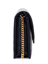 Cassandre Matelasse Envelope Chain Cross Bag In Grain De Poudre Embossed Leather Black - SAINT LAURENT - BALAAN 4