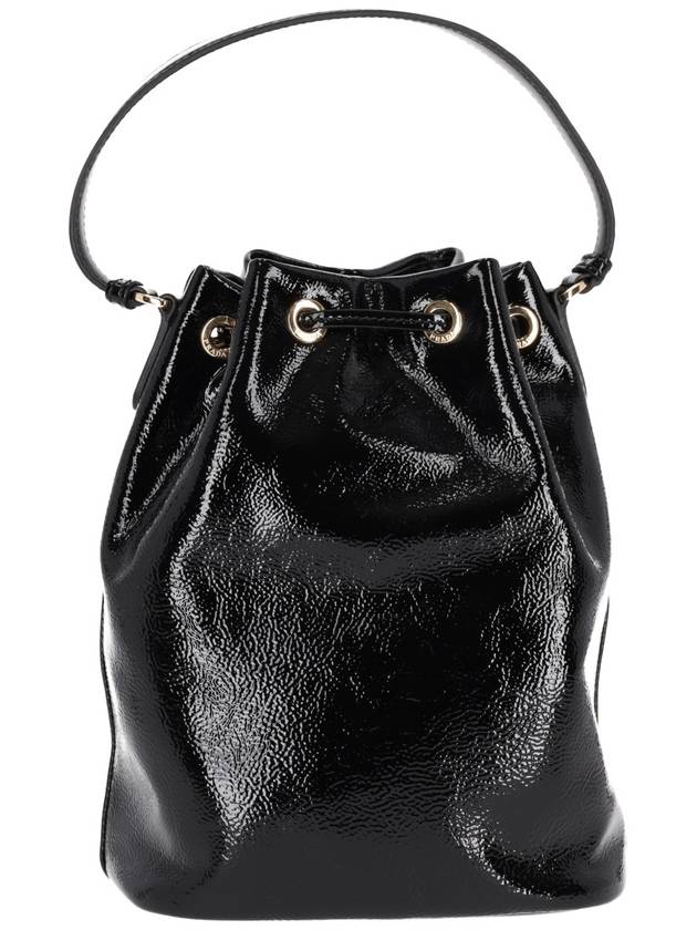 Duet Naplak Patent Leather Bucket Bag Black - PRADA - BALAAN 5