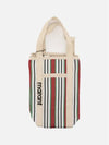 Darwen Striped Small Nylon Tote Bag Red - ISABEL MARANT - BALAAN 3