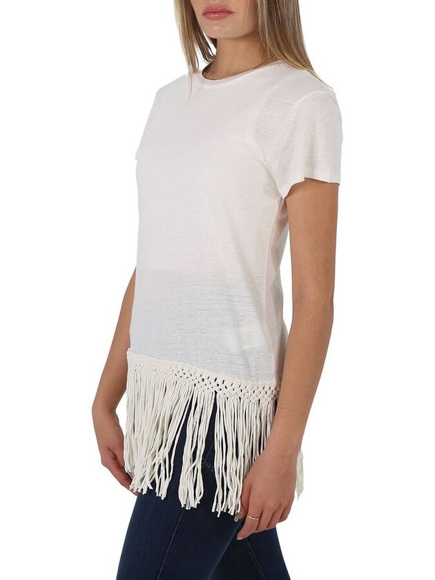 Polo Ralph Lauren Ladies Fringed Hem T-Shirt, Size Large - POLO RALPH LAUREN - BALAAN 3