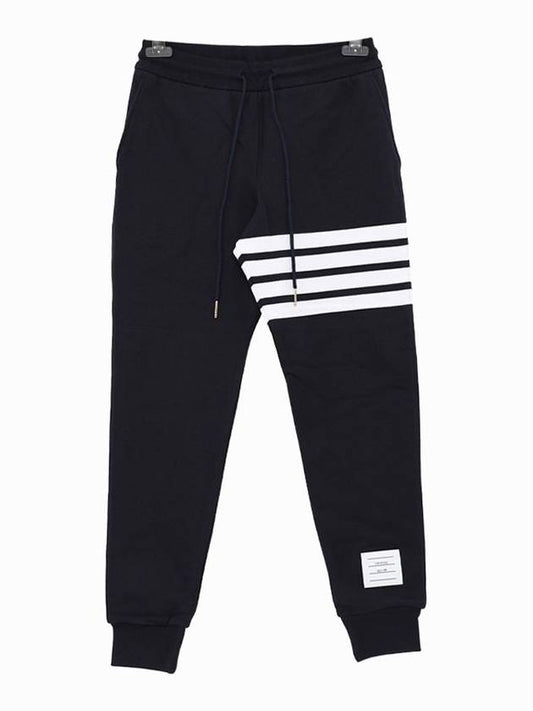 Women's Engineer 4 Bar Cotton Loopback Knit Track Pants Navy - THOM BROWNE - BALAAN 2