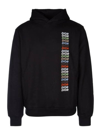 Black Multi-Logo Hooded Sweatshirt 413J646A0531 C985 - DIOR - BALAAN 2