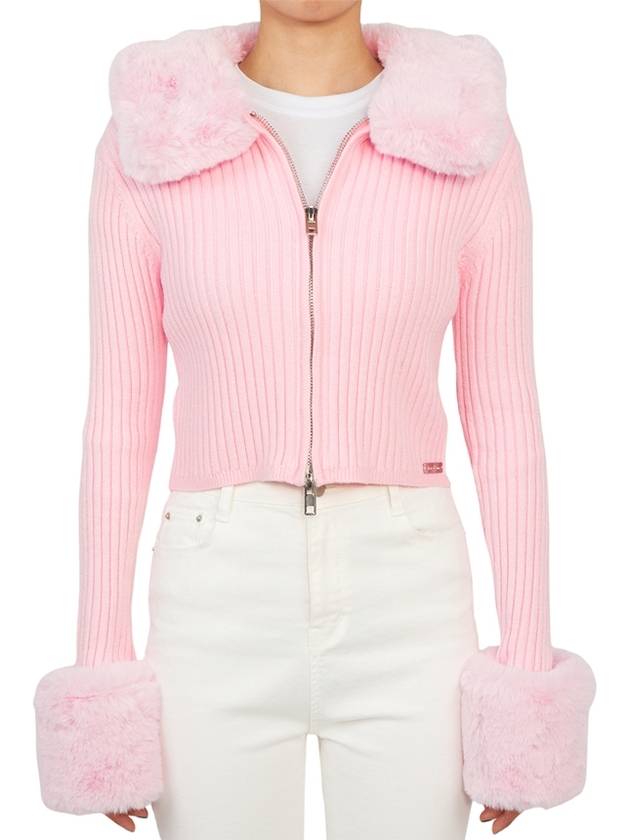 House of Sunny VOL20200 PINK Women s Zip up Cardigan - HAUS OF HONEY - BALAAN 4