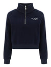 Embroider Logo Sweatshirt Navy - SPORTY & RICH - BALAAN 1