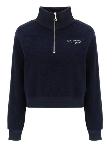 Embroider Logo Sweatshirt Navy - SPORTY & RICH - BALAAN 1