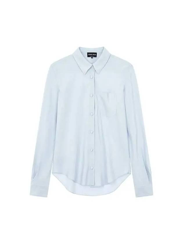 Women s Soft Silk Bias Shirt Light Blue - GIORGIO ARMANI - BALAAN 1