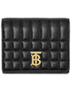 Lola Small Quilted Leather Folding Wallet Black Light Gold - BURBERRY - BALAAN 2