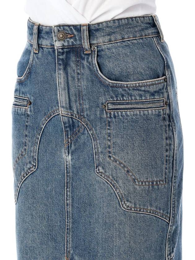 Isabel Marant Britt Denim Midi Skirt - ISABEL MARANT - BALAAN 3