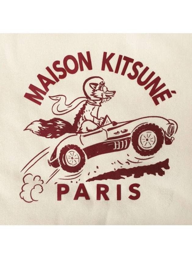 Women's Racing Fox Sweatshirt Beige - MAISON KITSUNE - BALAAN 4