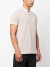 Men's Logo Patch Short Sleeve Polo Shirt Dove Grey - STONE ISLAND - BALAAN 3