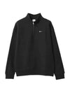 Solo Swoosh 1 4 Zip Up Top Sweatshirt Black - NIKE - BALAAN 1