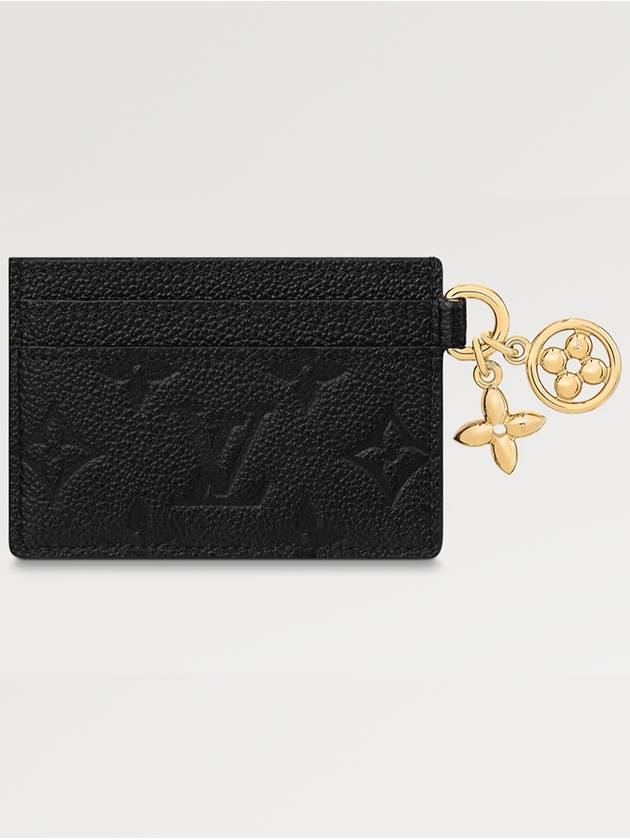 LV Charm Monogram Empreinte Leather Card Wallet Black - LOUIS VUITTON - BALAAN 4