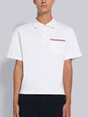 RWB Pocket Interlock Cotton Short Sleeve Polo Shirt White - THOM BROWNE - BALAAN 2