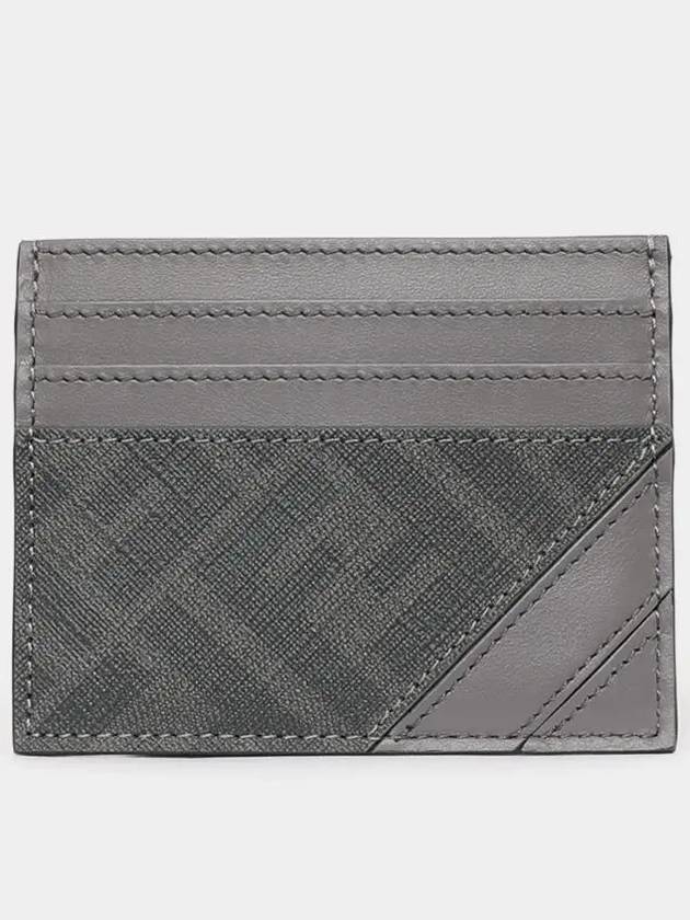 Diagonal FF Canvas Card Wallet Gray - FENDI - BALAAN 2