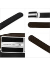 Classic Reversible Leather Belt Black - MONTBLANC - BALAAN 4