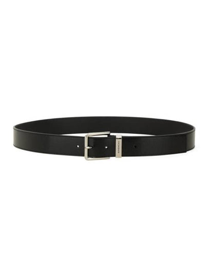 Square Buckle Leather Belt Black - GIVENCHY - BALAAN 2